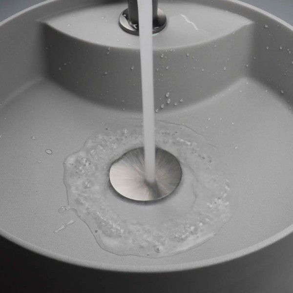 Bonde de lavabo clic clac avec manchon métallique, universelle, titanium
