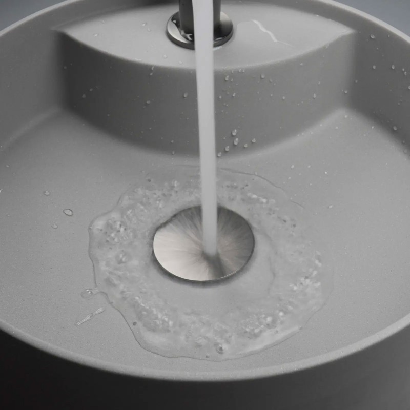 Bonde de lavabo clic clac avec manchon métallique, universelle, titanium