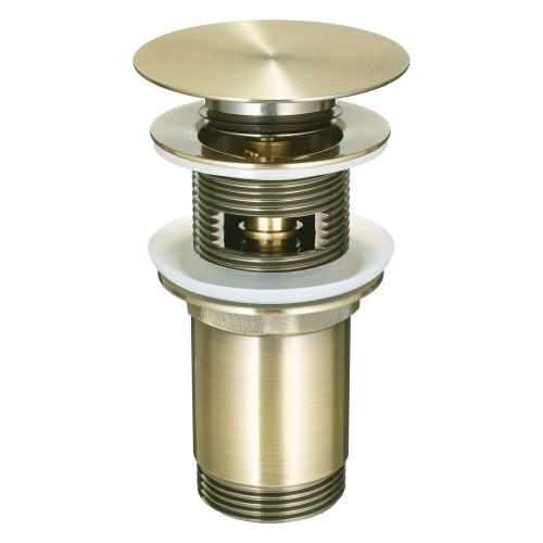 Bonde de lavabo clic clac avec manchon métallique, universelle, laiton