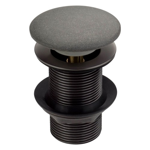 Bonde de lavabo clic clac pour évier salle de bain en granit, anthracite métallique
