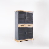 Armoire de rangement en métal et bois 100 cm - Cambridge