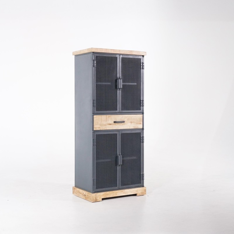 Armoire de rangement en métal et bois 70 cm - Cambridge Armoire de rangement en métal et bois 70 cm - Cambridge