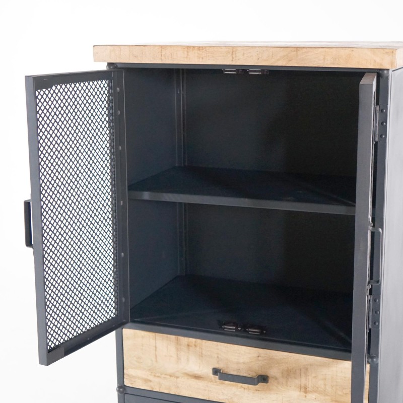 Armoire de rangement en métal et bois 70 cm - Cambridge Armoire de rangement en métal et bois 70 cm - Cambridge