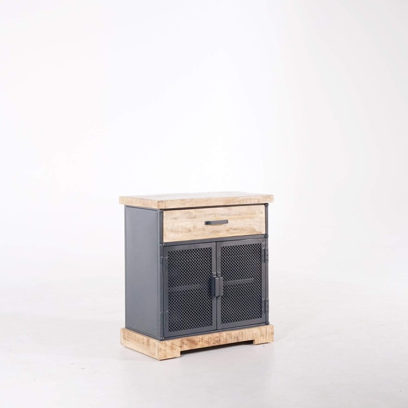 Petit buffet style industriel en métal et bois - Cambridge Petit buffet style industriel en métal et bois - Cambridge