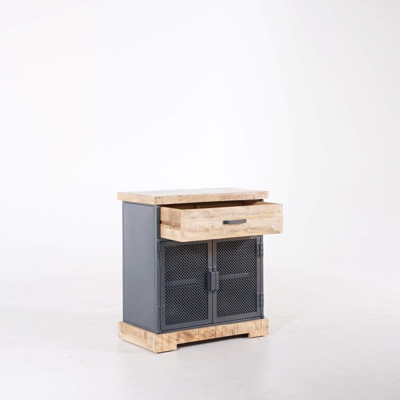 Petit buffet style industriel en métal et bois - Cambridge Petit buffet style industriel en métal et bois - Cambridge