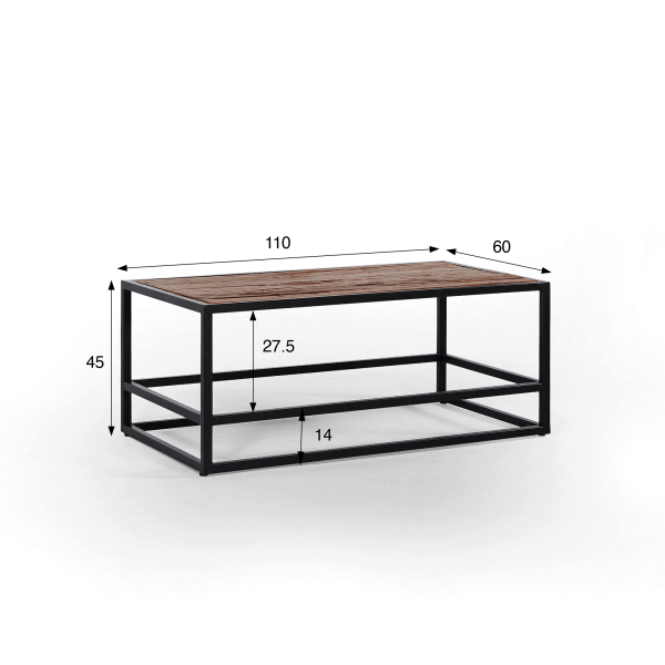 Table basse bois et métal - Recycled