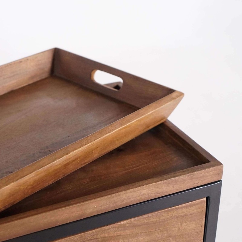 Console en bois naturel et pieds en métal - Modula Console en bois naturel et pieds en métal - Modula