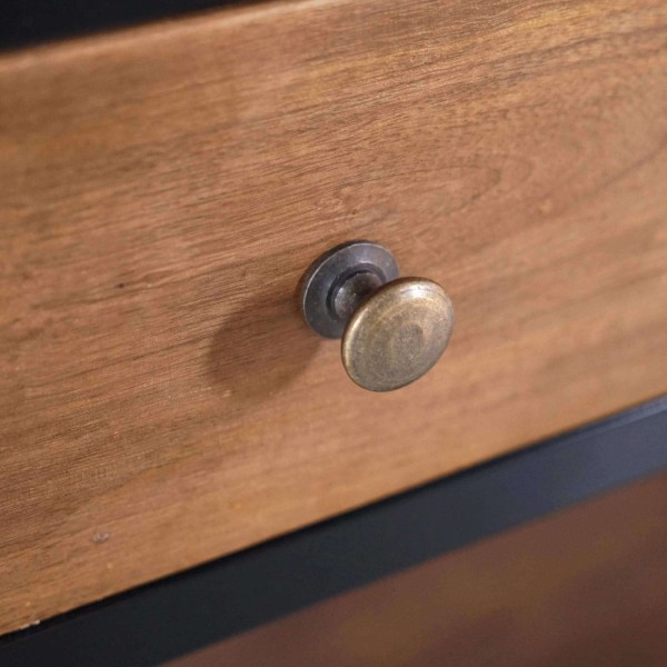 Console en bois naturel et pieds en métal - Modula