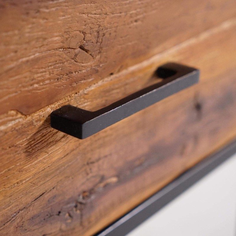 Table de chevet en bois recyclé - Recycled