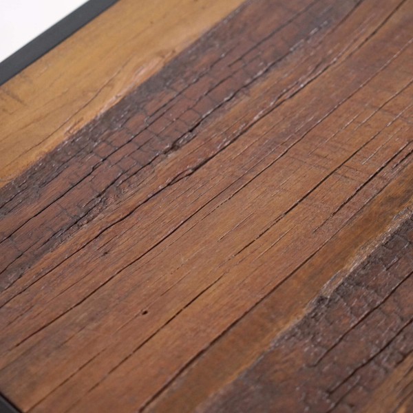 Table de chevet en bois recyclé - Recycled