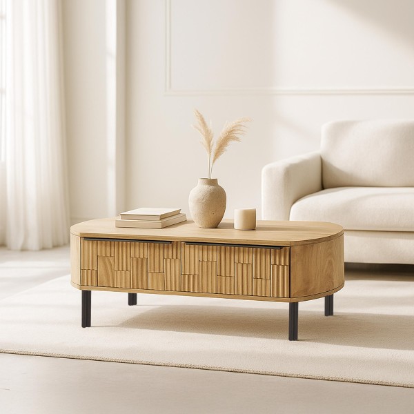 Table basse en bois de manguier massif - Uma