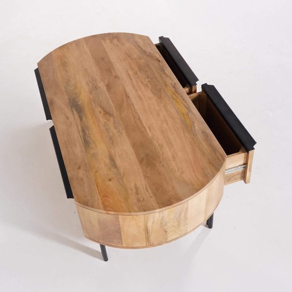 Table basse en bois de manguier massif - Uma