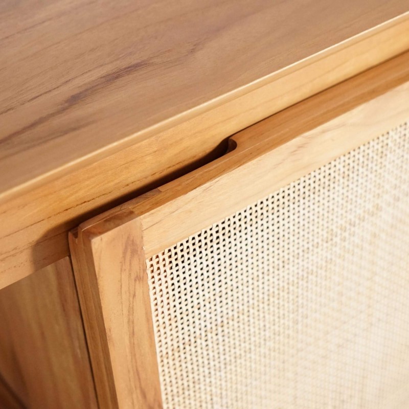 Meuble de salle de bain bois teck massif simple vasque 80 cm - Kalindi