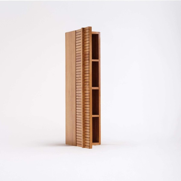 Colonne de salle de bain en bois massif de teck - Devika