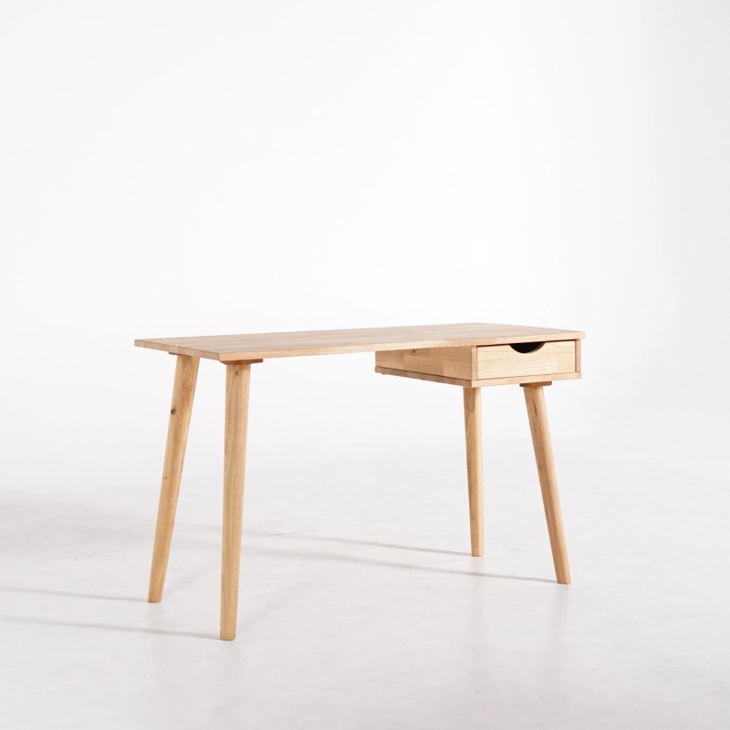 Bureau en bois de chêne 120 x 55 cm