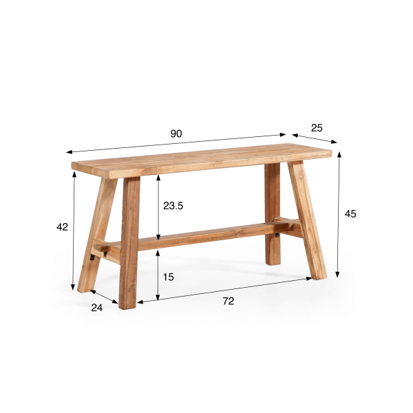 Banc en bois massif naturel - Aska