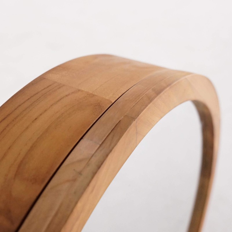 Miroir de salle de bain rond avec compartiment de rangement - Devika