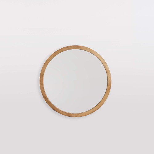 Miroir de salle de bain rond avec compartiment de rangement - Devika
