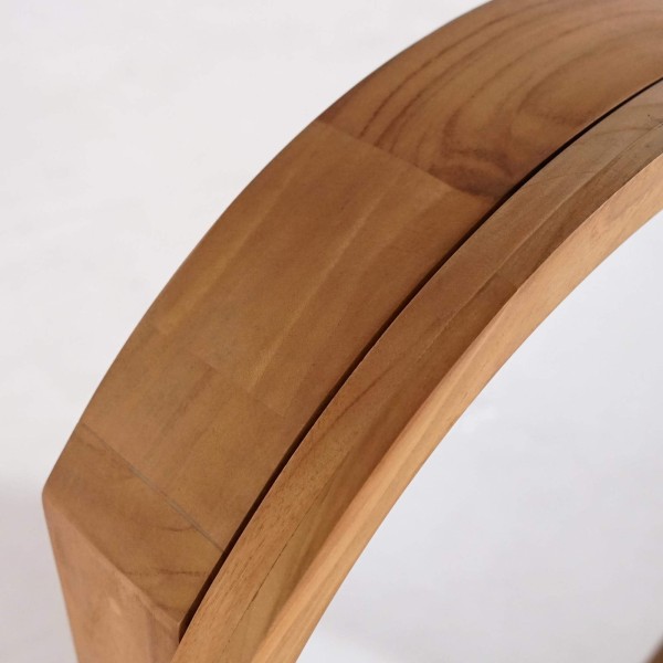 Miroir de salle de bain rond avec compartiment de rangement - Devika