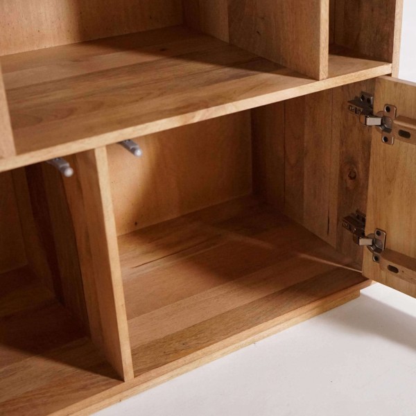 Bibliothèque étagère en bois de manguier - Linoa