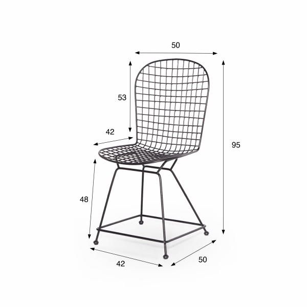 Chaise en métal de style industriel - Wire