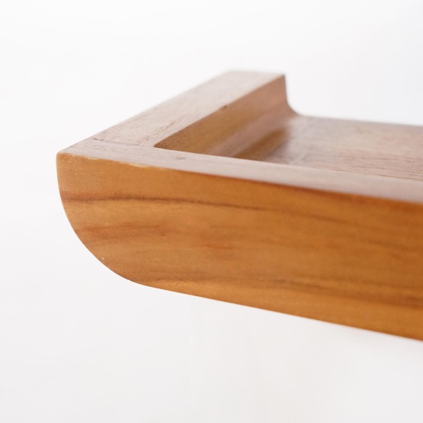 Etagère murale en bois de teck massif 90 cm