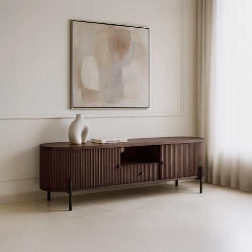 Meuble TV 160 cm en bois de...