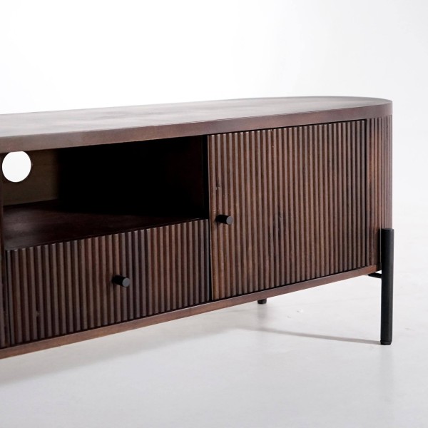 Meuble TV 160 cm en bois de manguier - Sohana