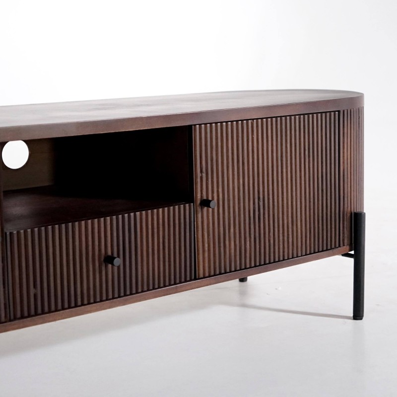 Meuble TV 160 cm en bois de manguier - Sohana