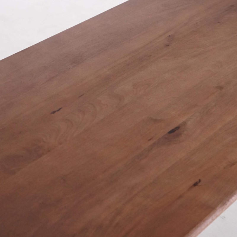 Table à manger rectangulaire en bois massif de manguier
