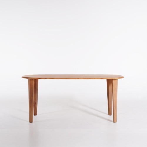 Table à manger ovale en bois massif de manguier - Orama