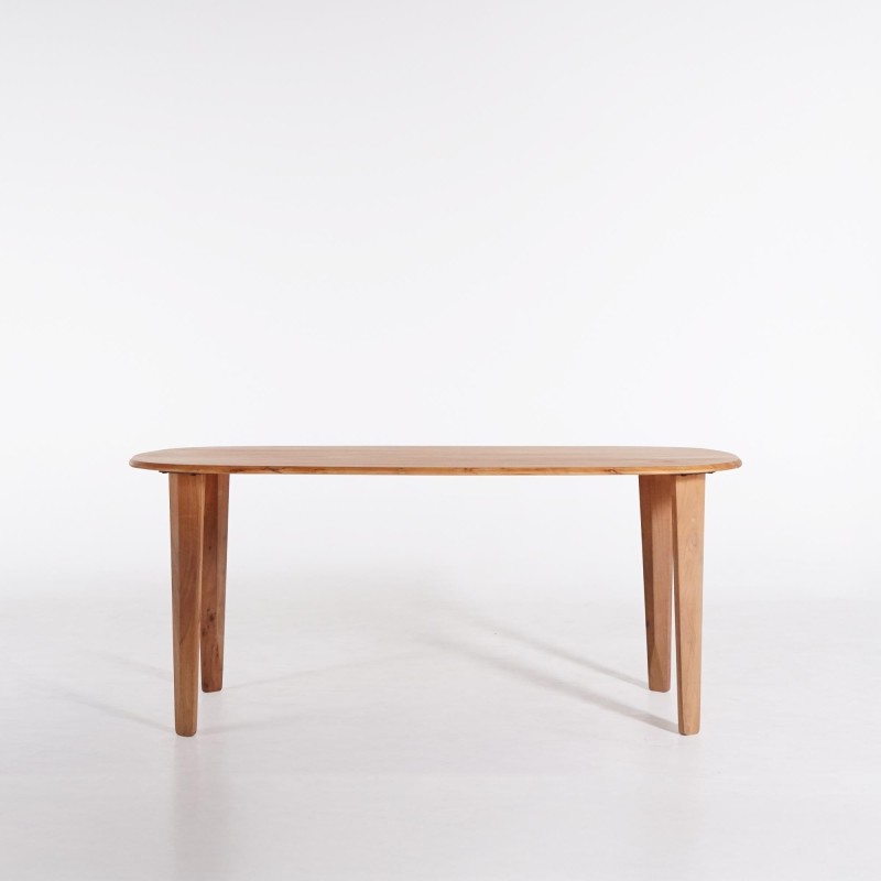 Table à manger ovale en bois massif de manguier - Orama