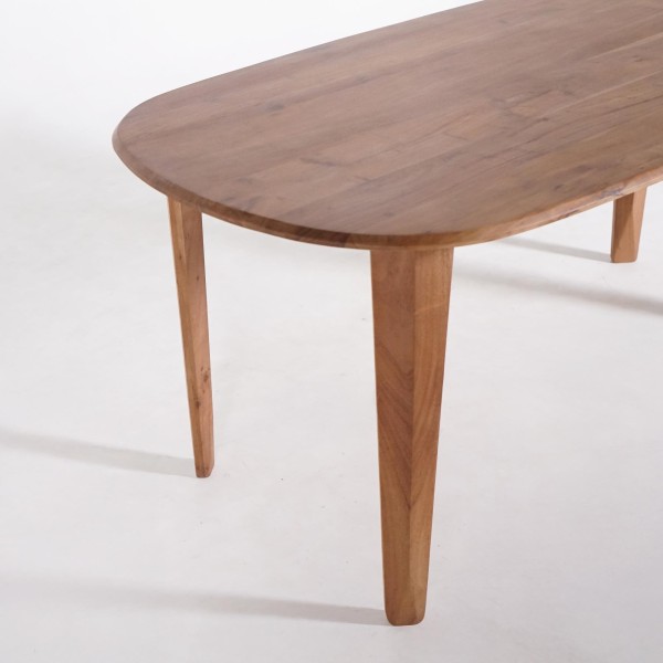 Table à manger ovale en bois massif de manguier - Orama