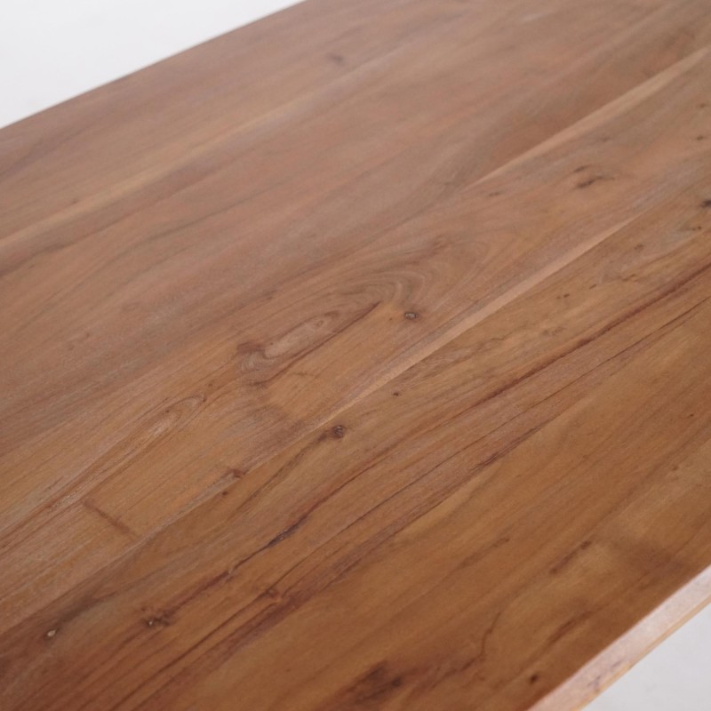 Table à manger ovale en bois massif de manguier - Orama