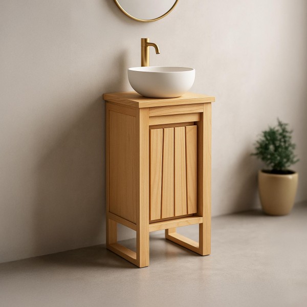 Meuble lave mains en bois massif - Neo