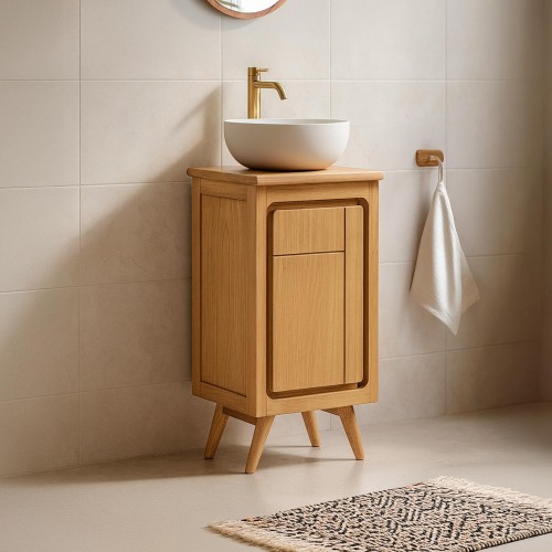 Meuble lave mains en bois...