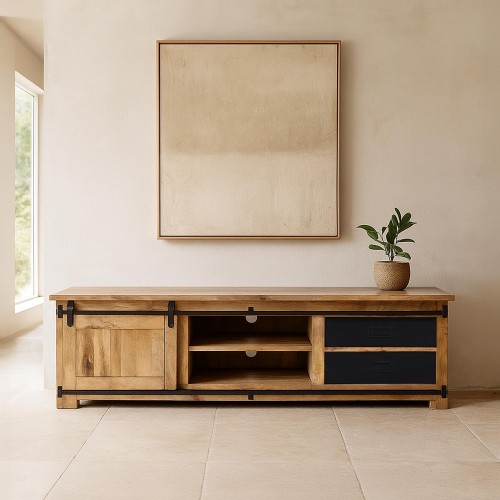 Meuble TV industriel bois...