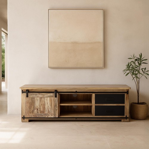 Meuble TV industriel bois...