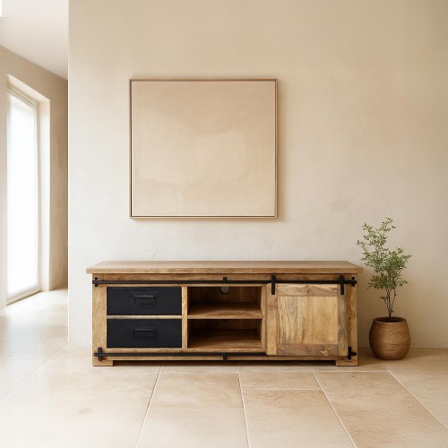Meuble TV industriel bois...