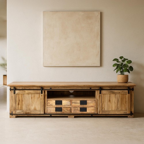 Meuble TV industriel bois...