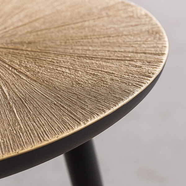 Table basse en métal couleur dorée (lot de 2) - Nesso