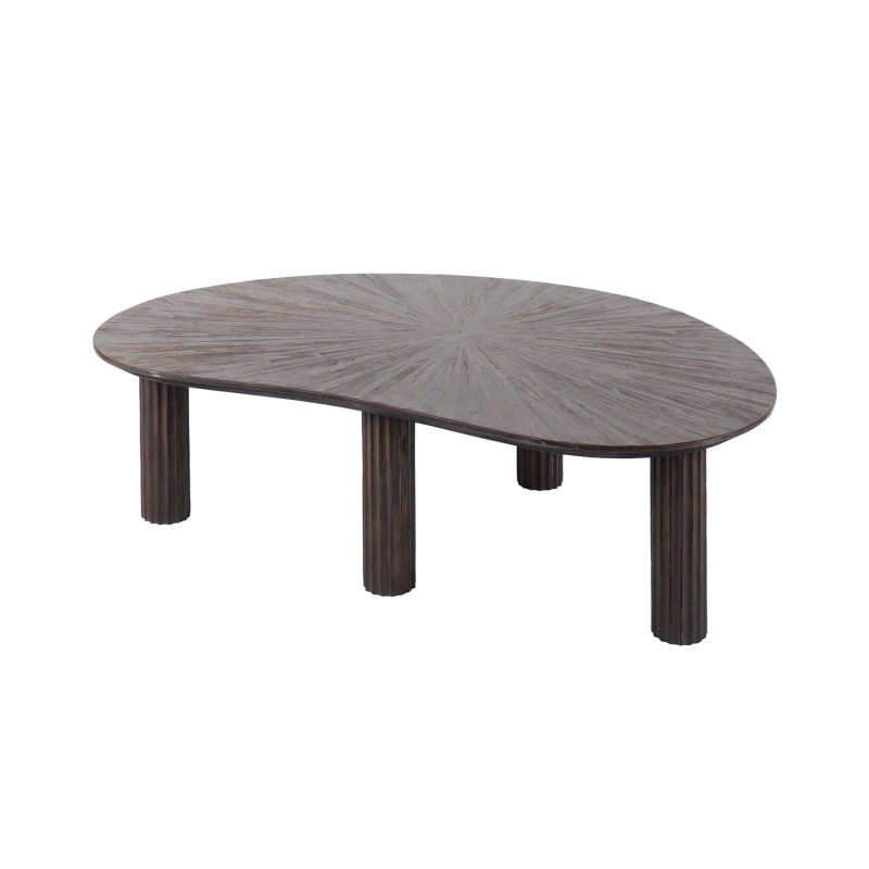 Table basse en bois de teck forme organique couleur marron - Ovo