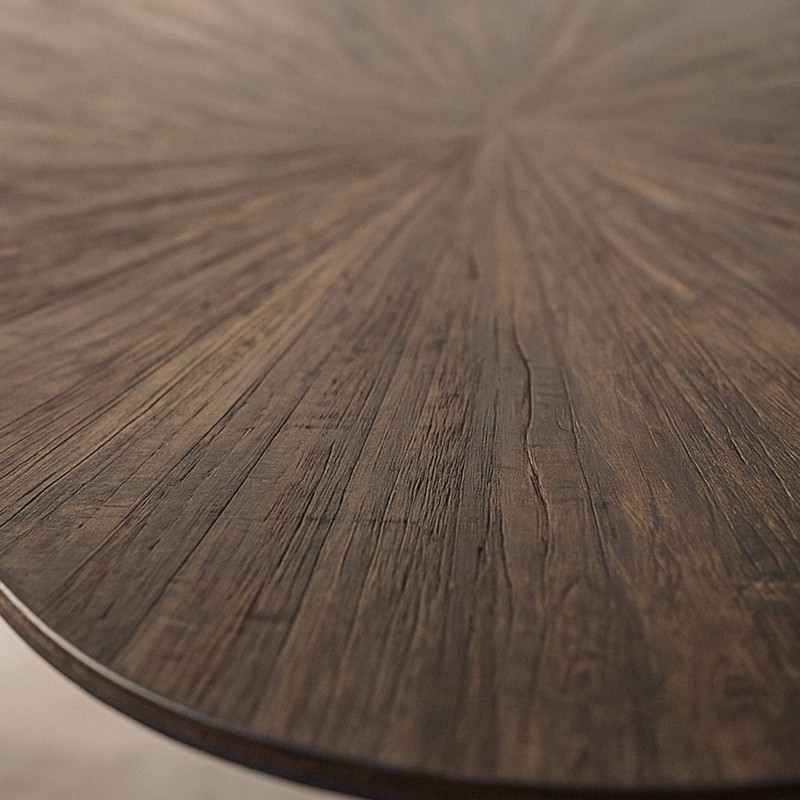 Lot de 2 tables de salon rondes en bois de teck - Ovo