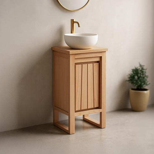 Meuble lave mains en bois...