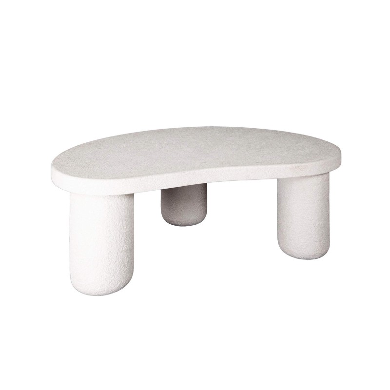 Table basse design blanche en marbre composite - Arco