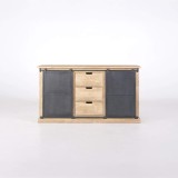 Buffet style industriel​ en bois massif et métal 150 cm - Detroit