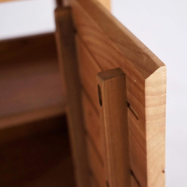 Meuble de salle de bain en bois massif avec double vasque encastrée (blanc brillant) - Ashwini