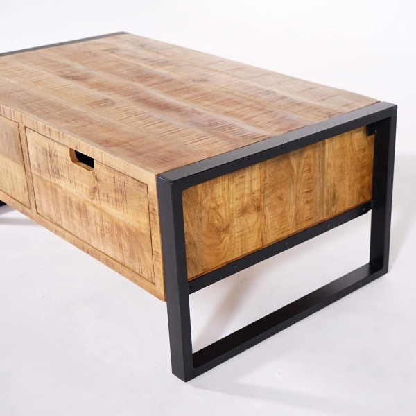 Table de salon en bois massif de manguier - Kansas