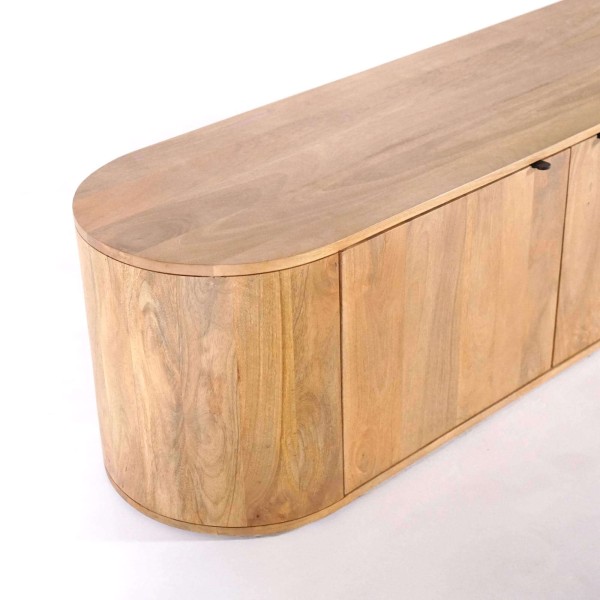 Meuble TV en bois massif 200 cm - Timea