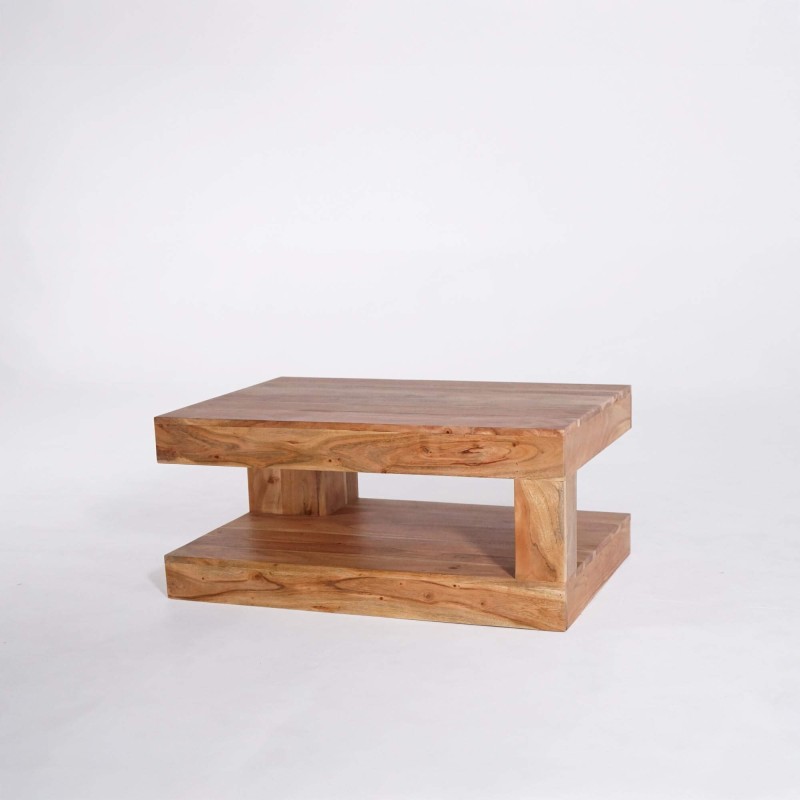 Table basse rectangulaire en bois massif d'acacia - Kora